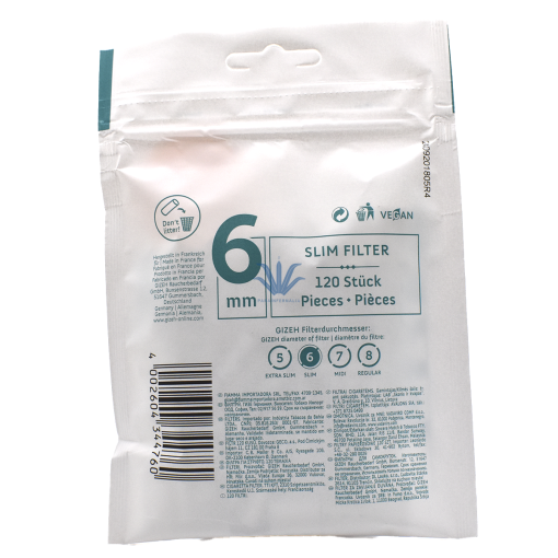 FILTROS GIZEH SLIM MENTOL x 120 - Image 2