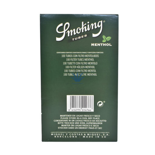 TUBOS PARA RELLENAR SMOKING MENTOL X 100U - Image 5
