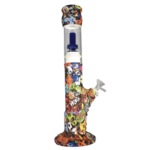 BONG SILICONA GRAFFITI 38CM