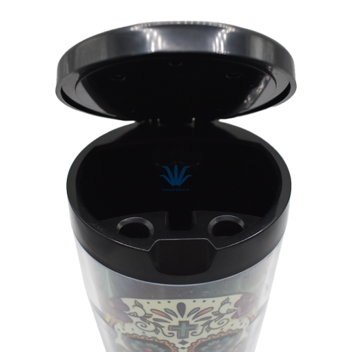 CENICERO PLASTICO CALAVERA GLOW PARA AUTO - Image 3