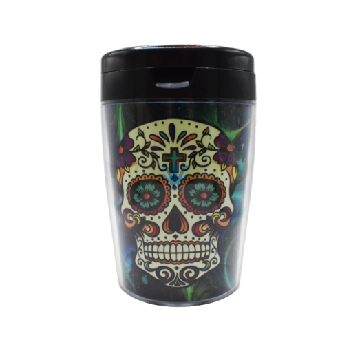 CENICERO PLASTICO CALAVERA GLOW PARA AUTO - Image 2