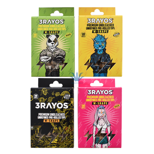 FILTROS 3RAYOS UNBLEACHED PRE-ROLLED W-SHAPE x100u - Image 5