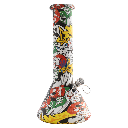 BONG DE VIDRIO GRAFFITI 24cm - Image 3