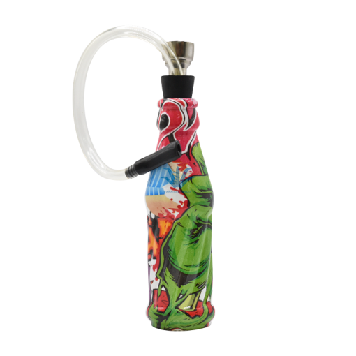 PIPA DE PLASTICO BOTELLITA CON MANGUERA 14 CM