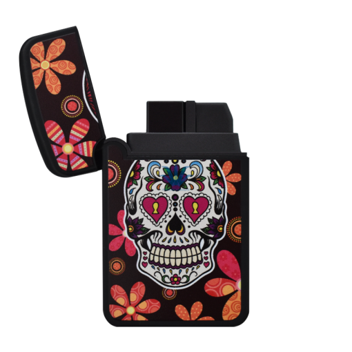 ENCENDEDOR CATALITICO ZENGAZ CALAVERA FLOR VIOLETA