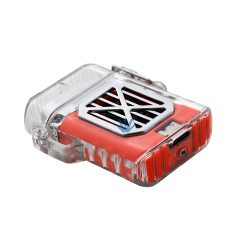ENCENDEDOR ELECTRICO USB ZEUS TRANSPARENTE ROJO - Image 5