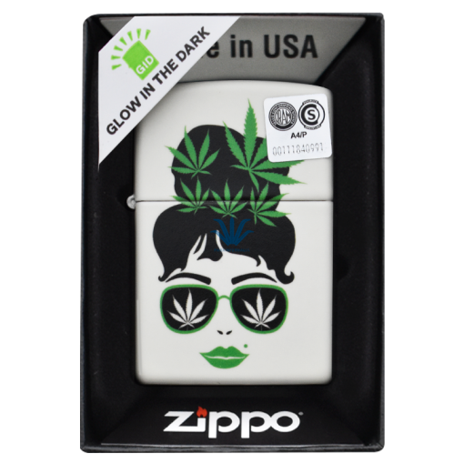 ENCENDEDOR ZIPPO 49837 CANNABIS DESIGN BRILLA EN LA OSCURIDAD - Image 4