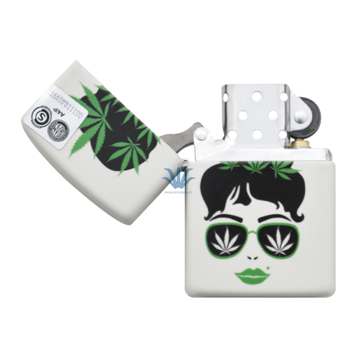 ENCENDEDOR ZIPPO 49837 CANNABIS DESIGN BRILLA EN LA OSCURIDAD - Image 3